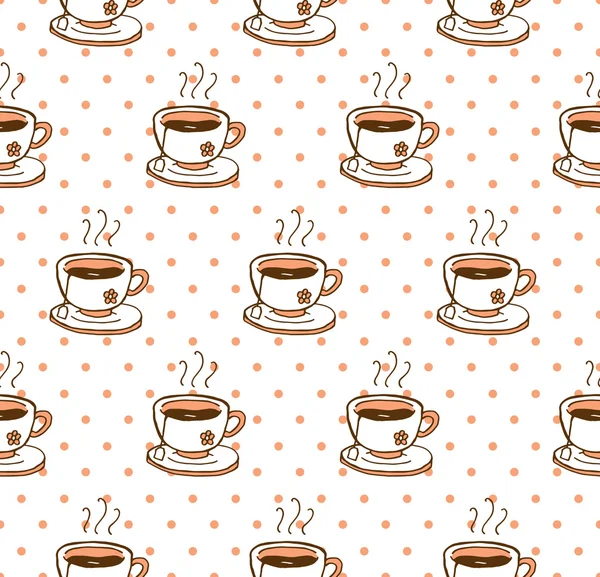 Kopp kaffe mönster — Stock vektor