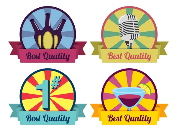 Best quality emblem — Stock Vector