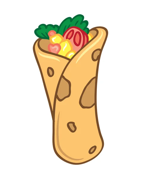 Cartoon-Burrito — Stockvektor