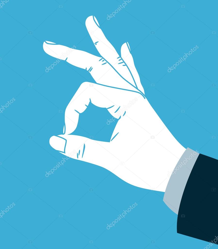 Mano haciendo señal ok Ilustración de stock de ©mhatzapa #38212589