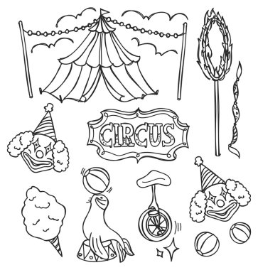 Circus doodle vector Circus doodle vector
