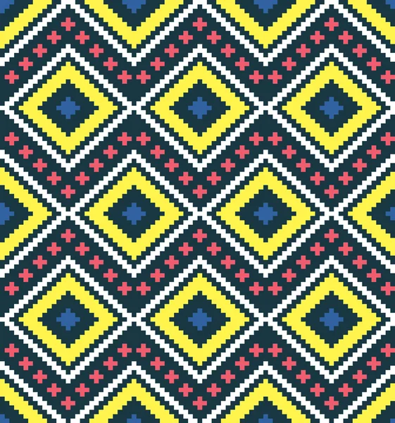 Pixel tribal mönster — Stock vektor