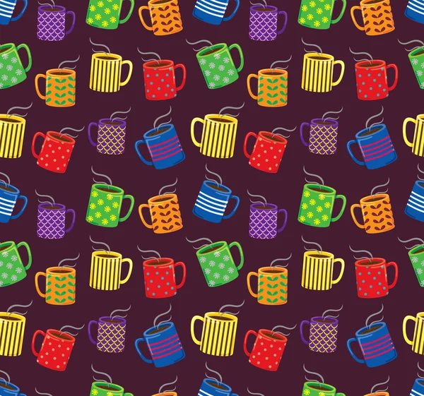 Tasses colorées fond — Image vectorielle