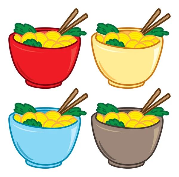 Conjunto de icono de fideos — Vector de stock