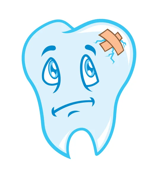Diş ağrısı karikatür — Stok Vektör