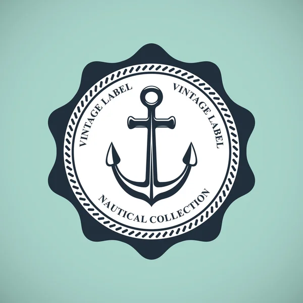 Emblème nautique vintage — Image vectorielle