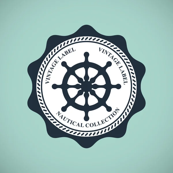 Vintage nautical emblem — Stock Vector