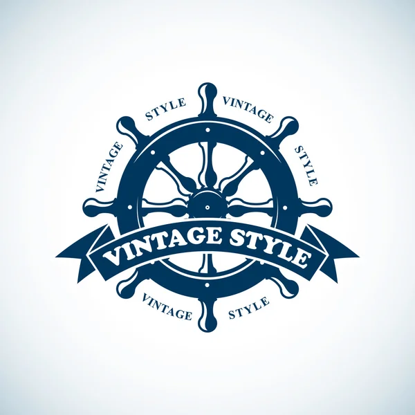 Vintage nautical emblem — Stock Vector