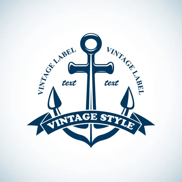 Emblema nautico vintage — Vettoriale Stock