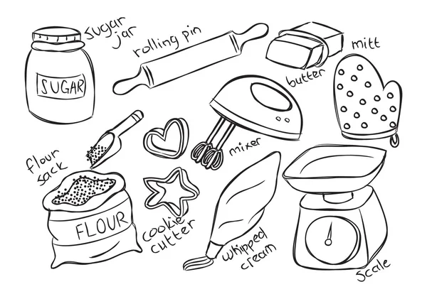 Baking stuff — Stock Vector