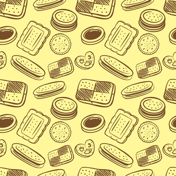 Biscuit motif sans couture — Image vectorielle