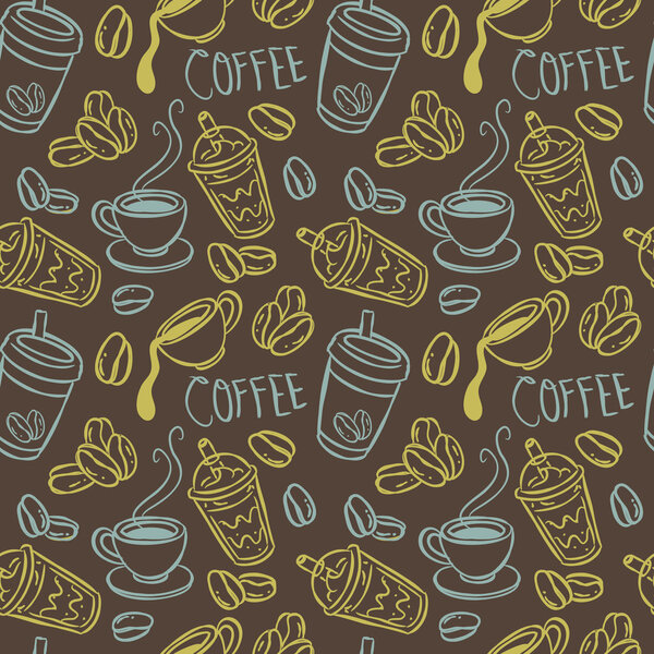 Старинный кофе фон
