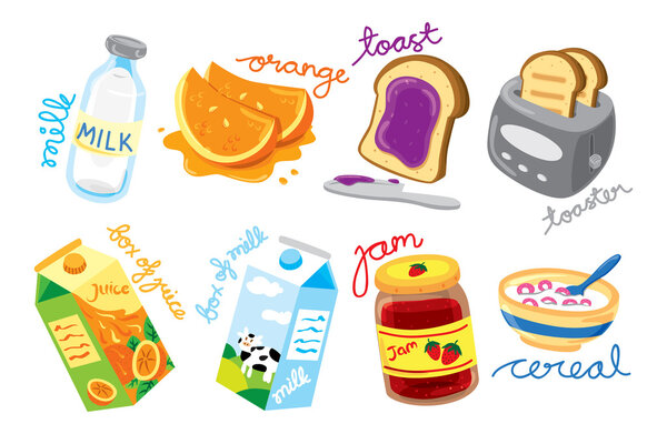 Set of breakfast icon