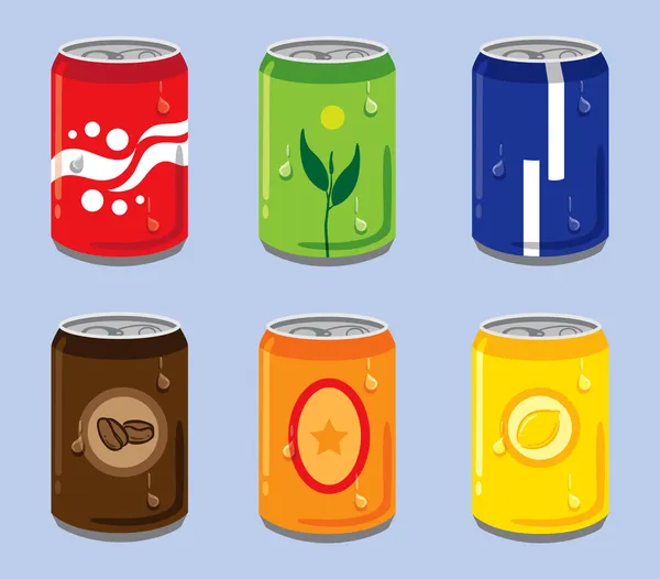 Latas de refresco — Vector de stock