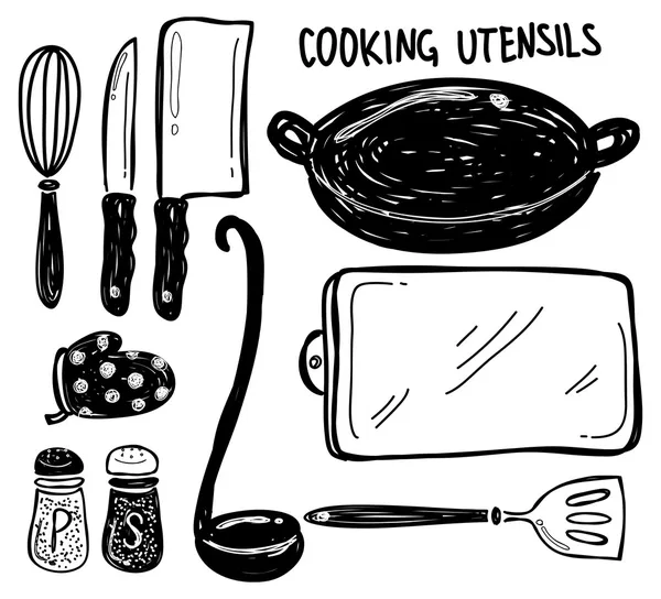 Utensil de cocina doodle — Archivo Imágenes Vectoriales