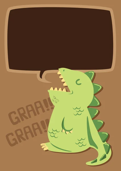 귀여운 공룡 카드 — 스톡 벡터