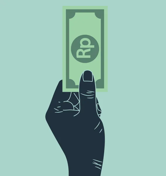 Hand giving money — Stock Vector