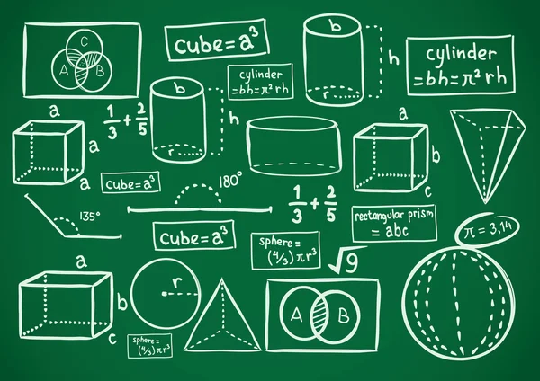 Matematyka bazgroły — Wektor stockowy