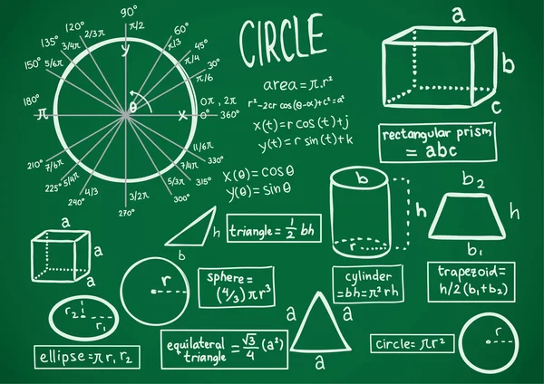 Matemáticas garabato — Vector de stock