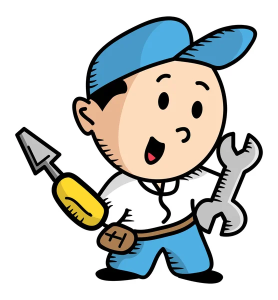 Repairman cartoon — Stock Vector