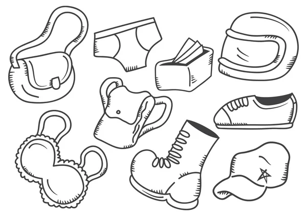 Doodle одяг — стоковий вектор