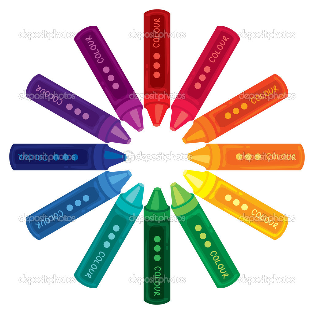 Color wheel crayon