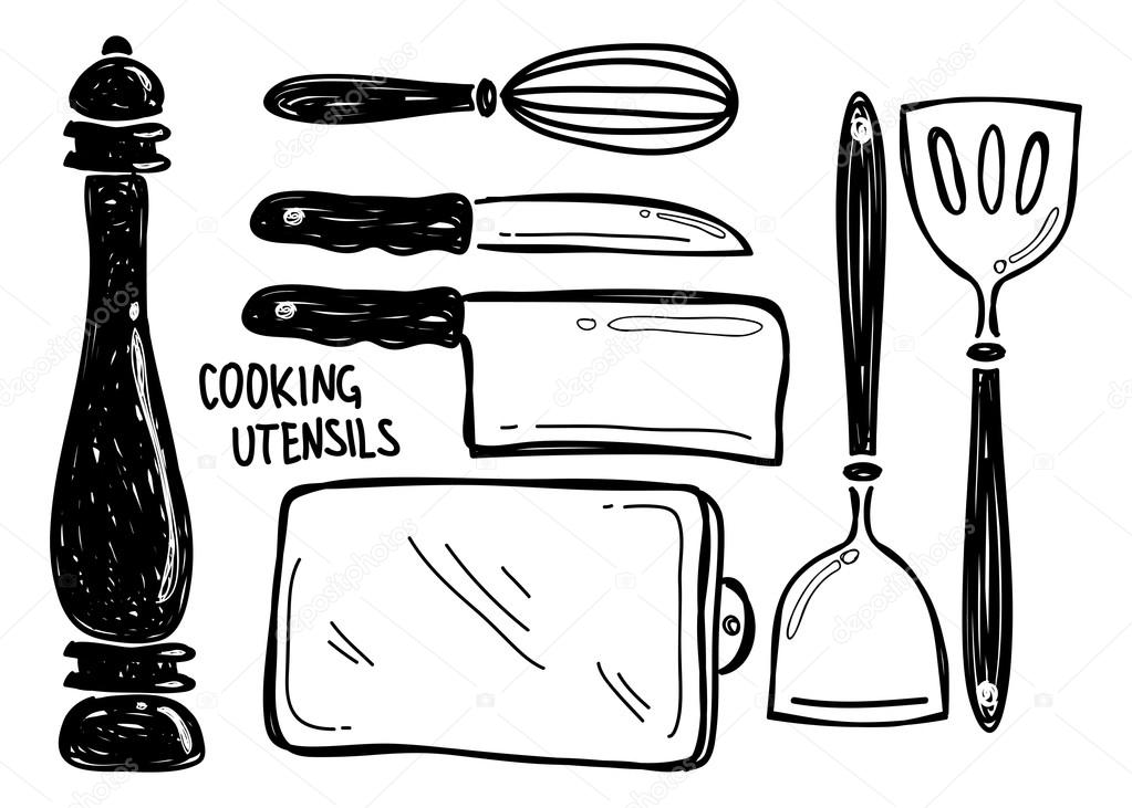 Kitchen utensil doodle