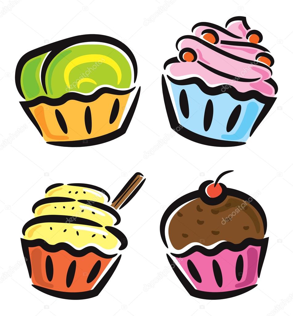 Set of cupcake