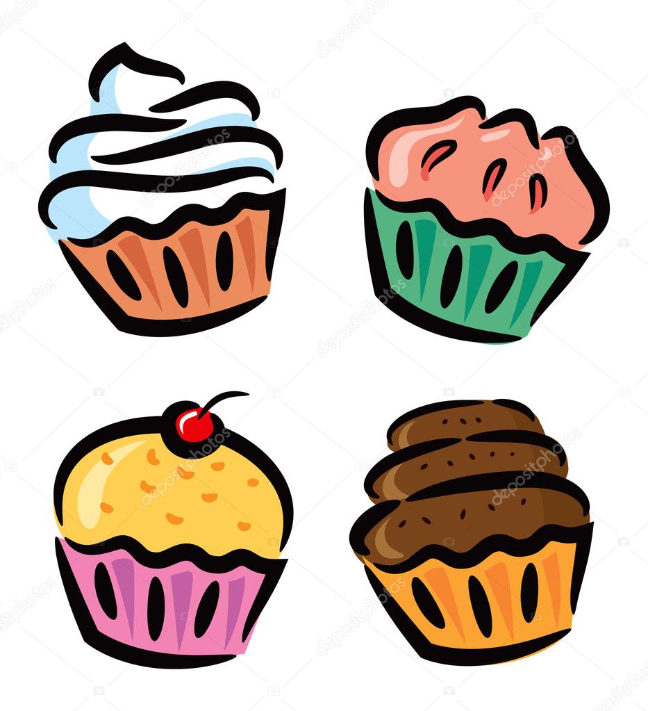 Set of cupcake