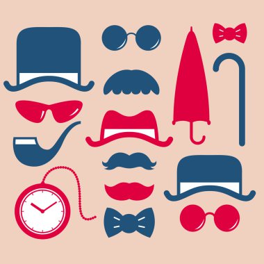 vintage moda simge kümesi