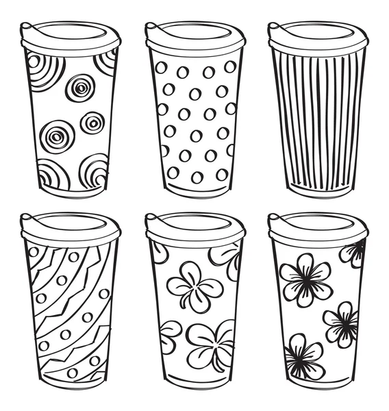 Conjunto de vaso incompleto — Archivo Imágenes Vectoriales