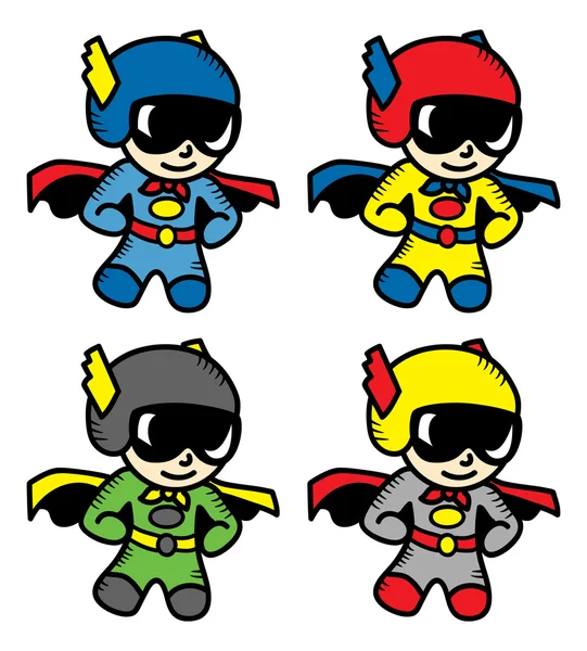 Super hero in various color — Stock Vector