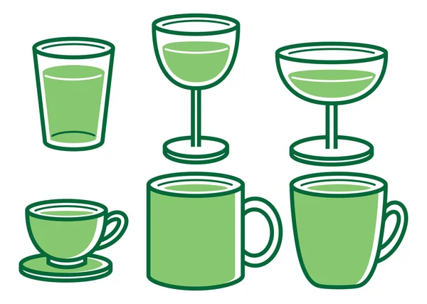 Набір значків чашки — стоковий вектор