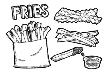 patates kızartması doodle