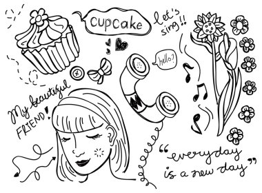 Kız şeyleri çizer