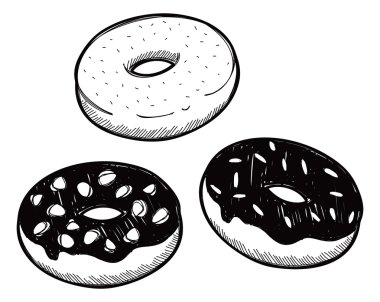 Set of donut clipart
