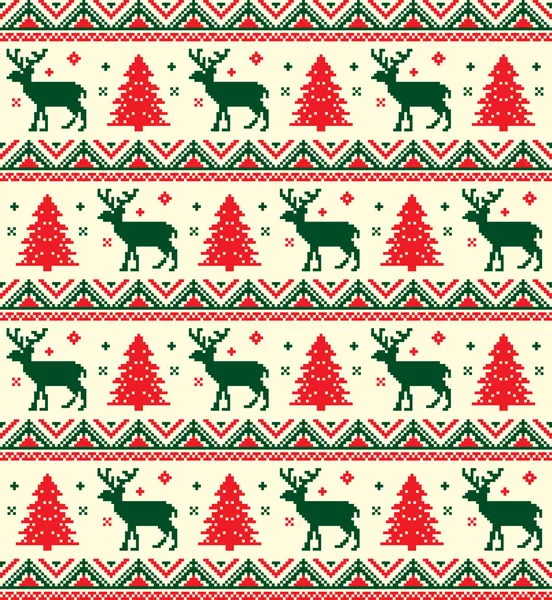 Pixel Christmas background — Stock Vector