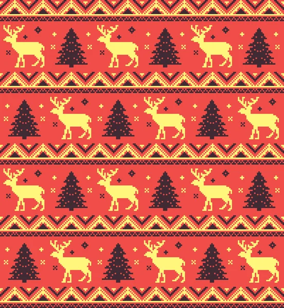 Pixel Christmas background — Stock Vector