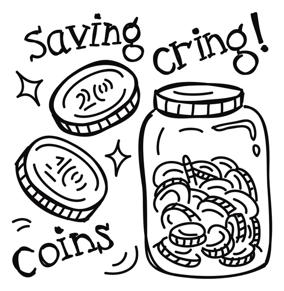 Saving jar — Stock Vector