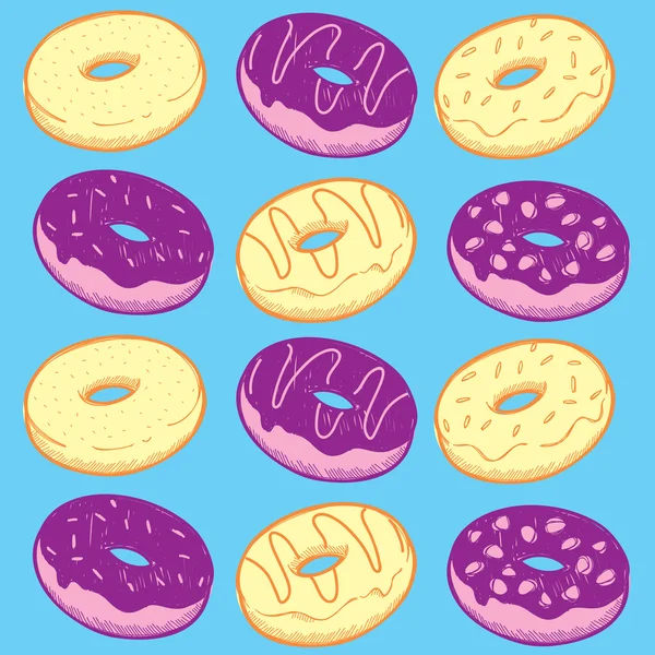 Donut background — Stock Vector