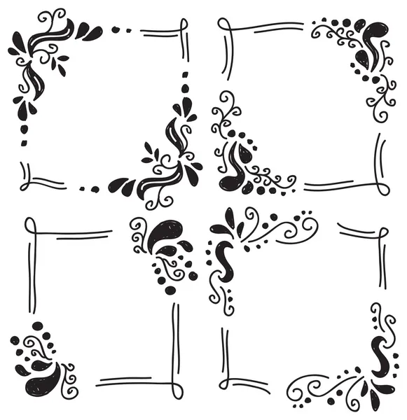 Cadre croquant doodle — Image vectorielle