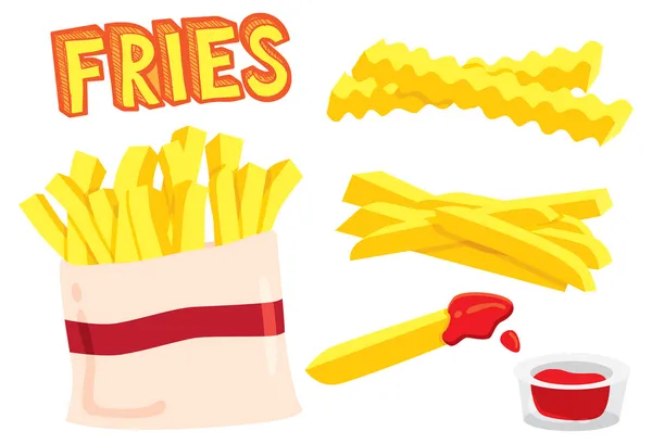French fries illustration — Stock Vector