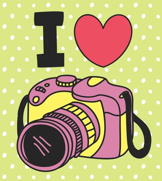 I love photography — Stock Vector