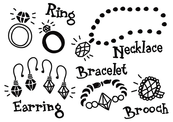 Jewelry doodle — Stock Vector