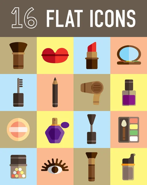 Make up flat icon — Stock Vector