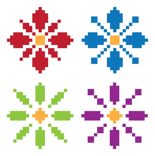 Pixel de flor —  Vetores de Stock