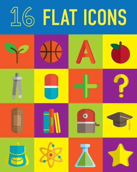 School flat icon — Stock Vector