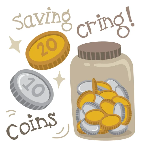 Saving jar — Stock Vector