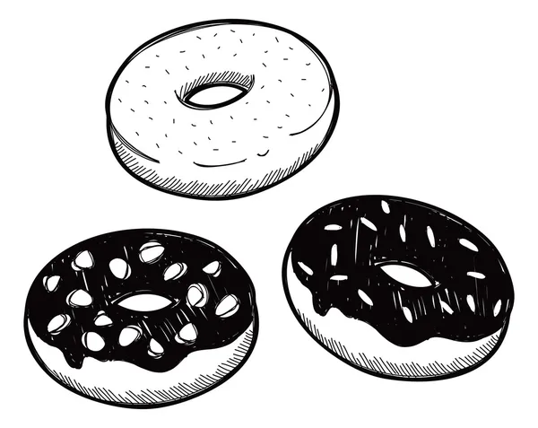 Donut-Set — Stockvektor