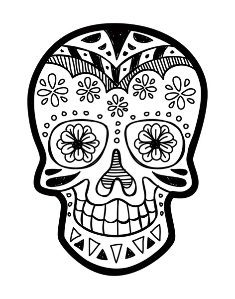 Sugar skull — Stock Vector